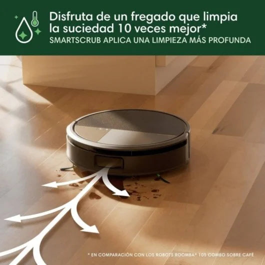 Aspirador Robô com Mopa iRobot Roomba Max 705 Combo Com Esvaziamento Automatico Navegação LiDAR 175x Potência Com IA Controlo por Voz