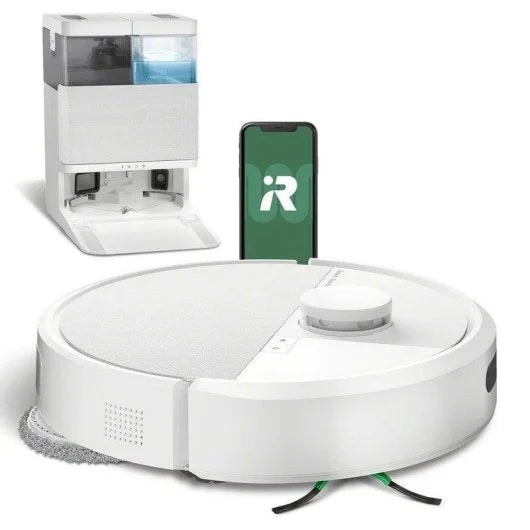 Aspirador Robô com Mopa iRobot Roomba Plus 405 Combo Com Esvaziamento Automatico Navegação LiDAR 70x Potência de Sucção