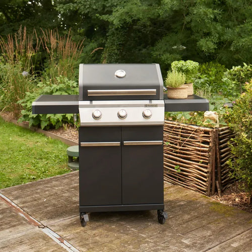 Barbecue a gás com 3 queimadores 128x53x115 cm Naterial Kenton II