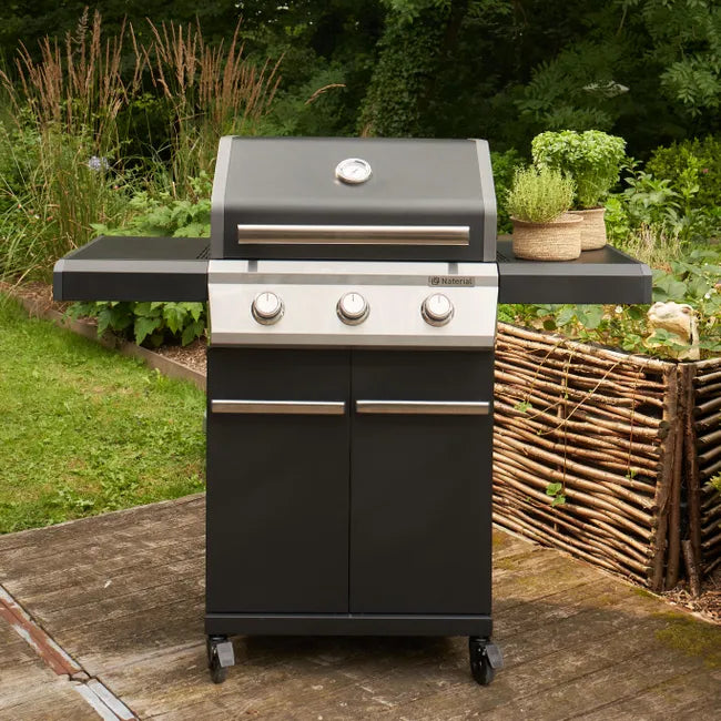 Barbecue a gás com 3 queimadores 128x53x115 cm Naterial Kenton II