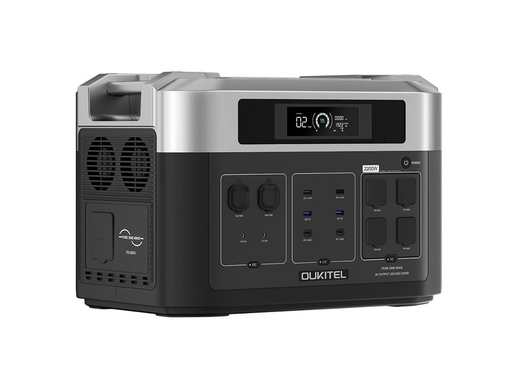 Estação De Energia Portátil Oukitel Bp2000 2048wh 2200w Ups 2000w Bateria Lifepo4 Gerador Solar