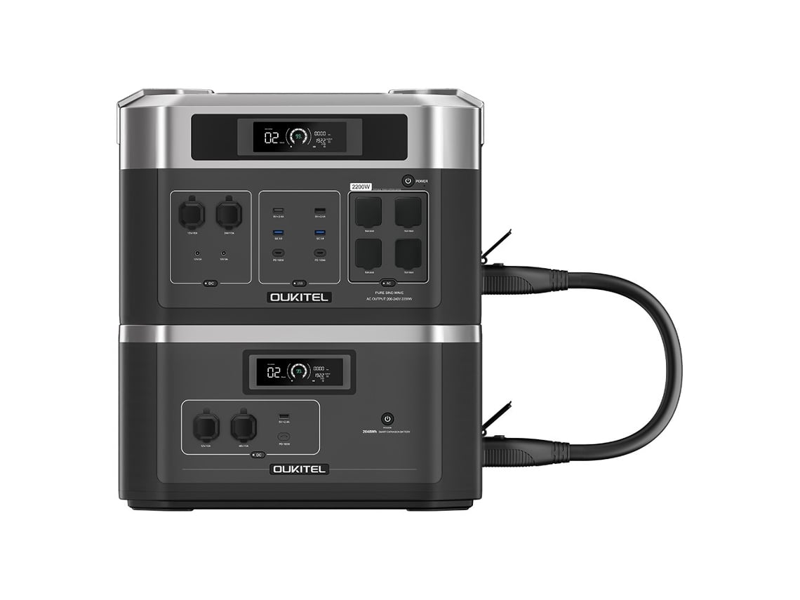 Estação De Energia Portátil Oukitel Bp2000 2048wh 2200w Ups 2000w Bateria Lifepo4 Gerador Solar