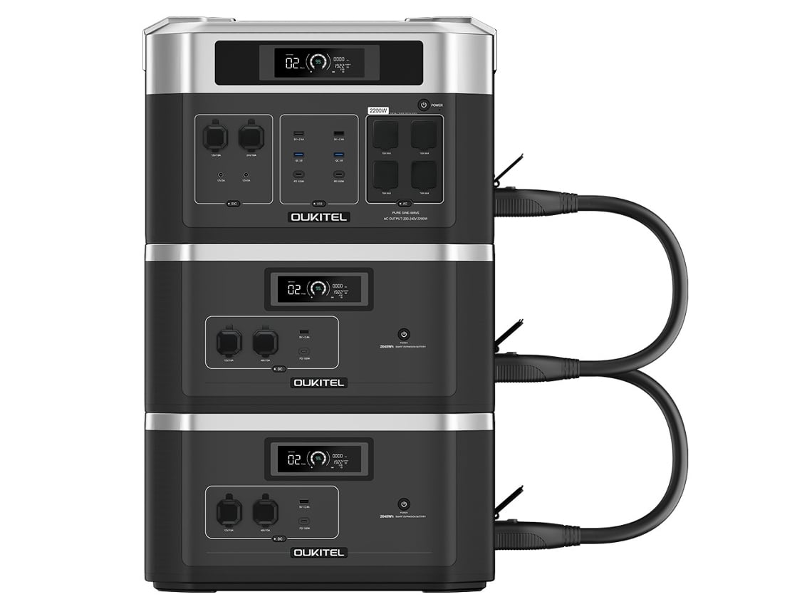 Estação De Energia Portátil Oukitel Bp2000 2048wh 2200w Ups 2000w Bateria Lifepo4 Gerador Solar