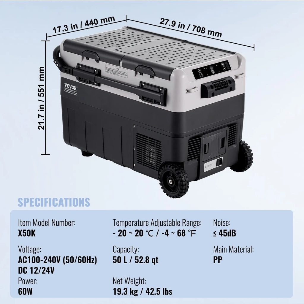Frigorífico Portátil VEVOR 12V  50L - Promoção de Verão