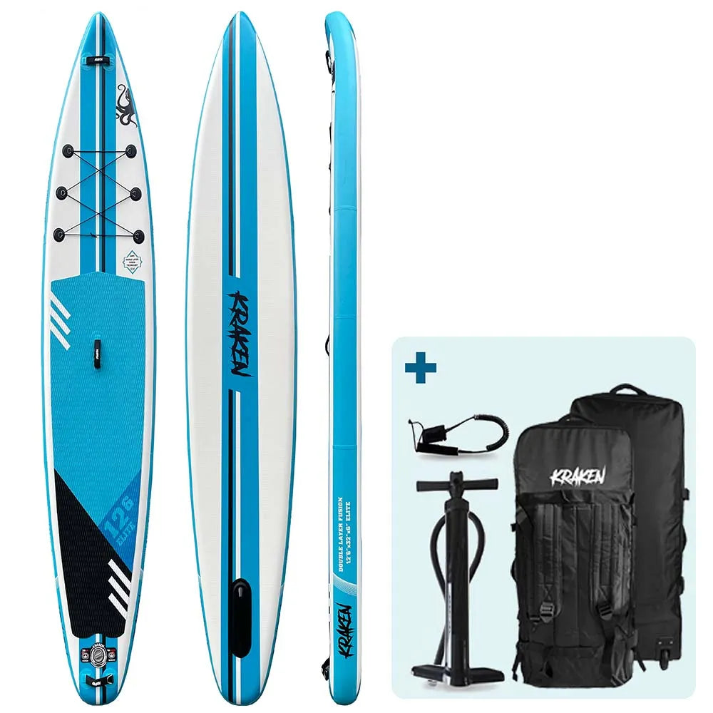 KRAKEN SUP Elite 12’6×28 Set — Prancha de Stand Up Paddle Inflável
