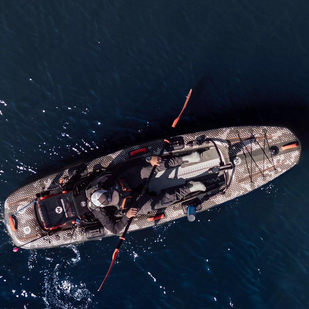 Kayak insuflável pesca dropstitch Wilderness iAtak 110