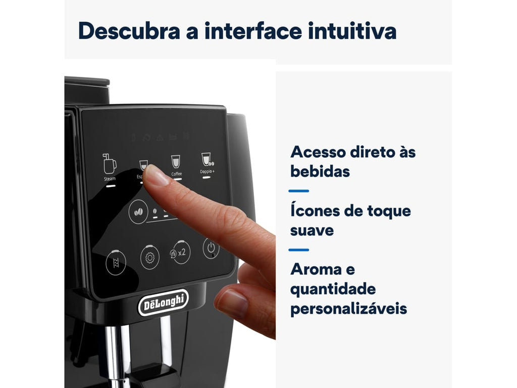Máquina de Café Automática DELONGHI ECAM220.21.B Magnifica start (15 bar - 13 Níveis de Moagem)