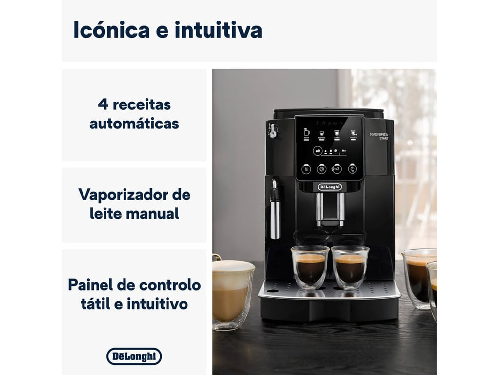 Máquina de Café Automática DELONGHI ECAM220.21.B Magnifica start (15 bar - 13 Níveis de Moagem)