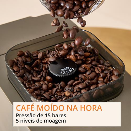 Máquina de Café Automática Krups SA403BE0 Coffee Crush Experience - Inox  Preto