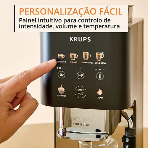 Máquina de Café Automática Krups SA403BE0 Coffee Crush Experience - Inox  Preto