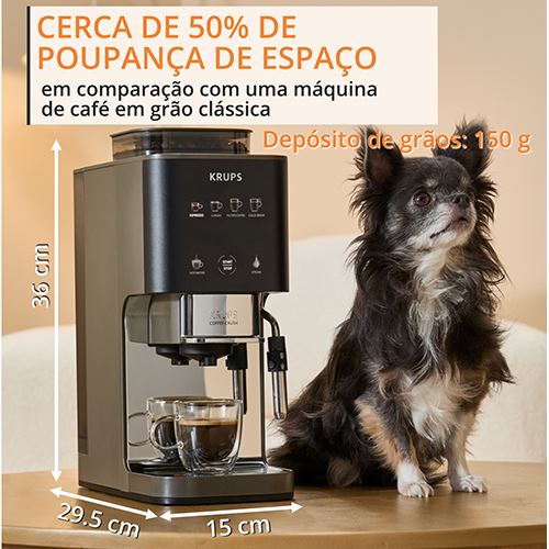 Máquina de Café Automática Krups SA403BE0 Coffee Crush Experience - Inox  Preto