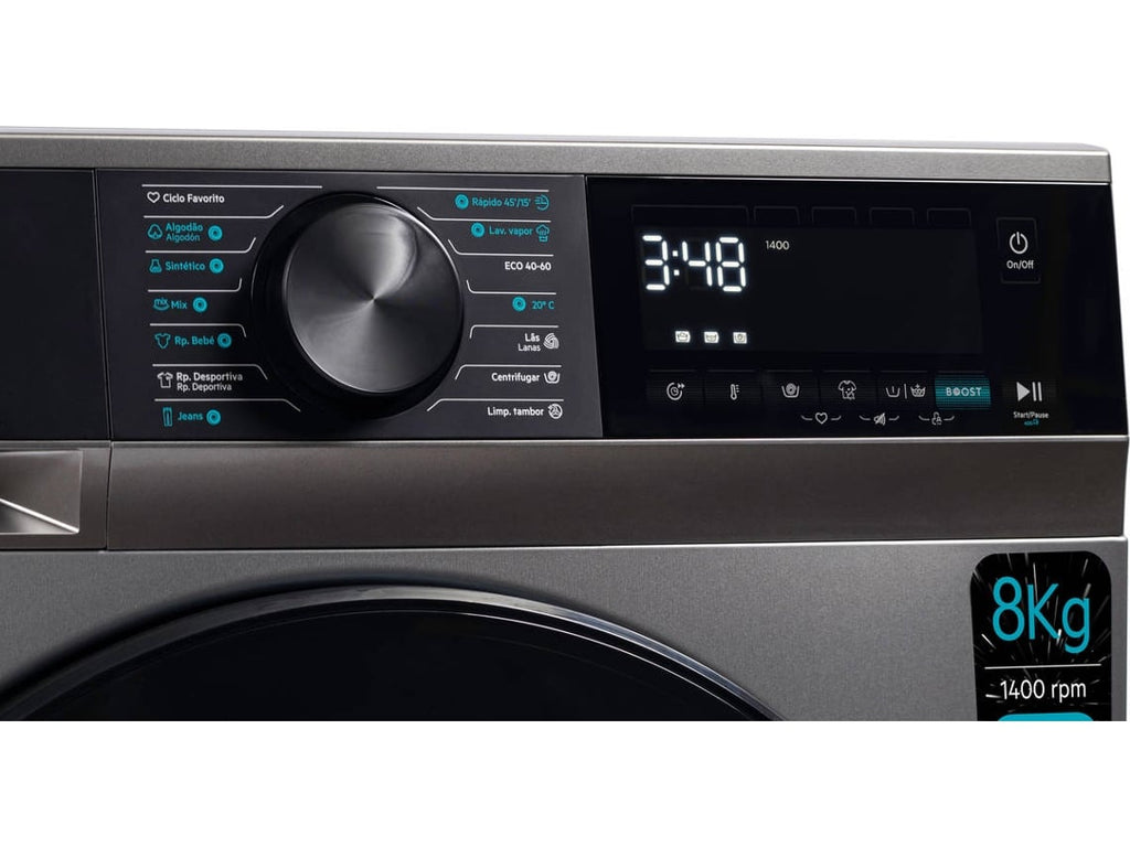Máquina de Lavar Roupa BECKEN Boostwash BWM8812N (8 kg - 1400 rpm - Inox)