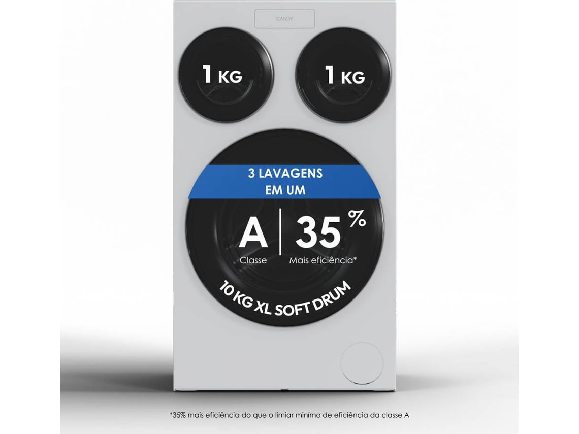 Máquina de Lavar Roupa CANDY MQD 410CBL9-S (10 kg - 1400 RPM - Branco)