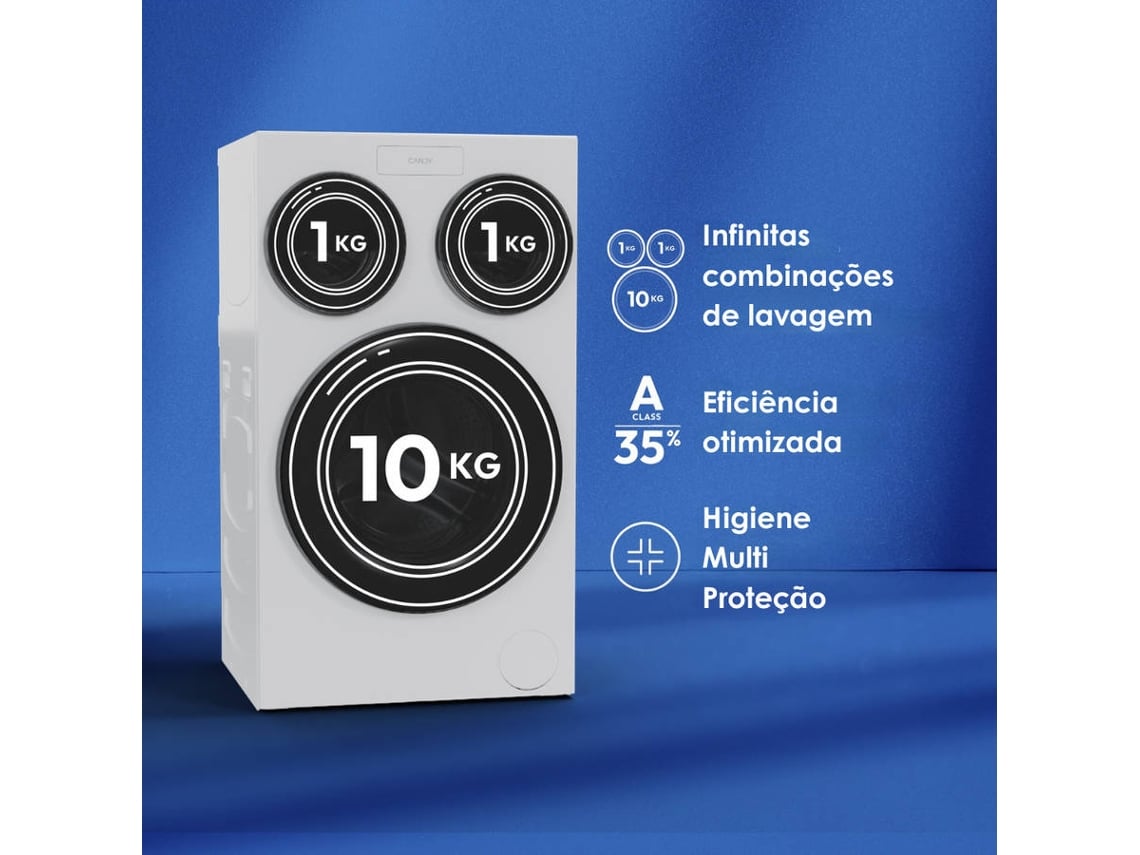 Máquina de Lavar Roupa CANDY MQD 410CBL9-S (10 kg - 1400 RPM - Branco)
