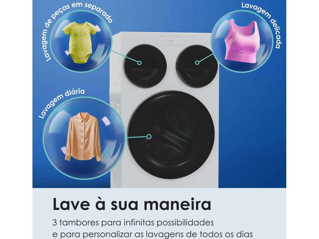 Máquina de Lavar Roupa CANDY MQD 410CBL9-S (10 kg - 1400 RPM - Branco)