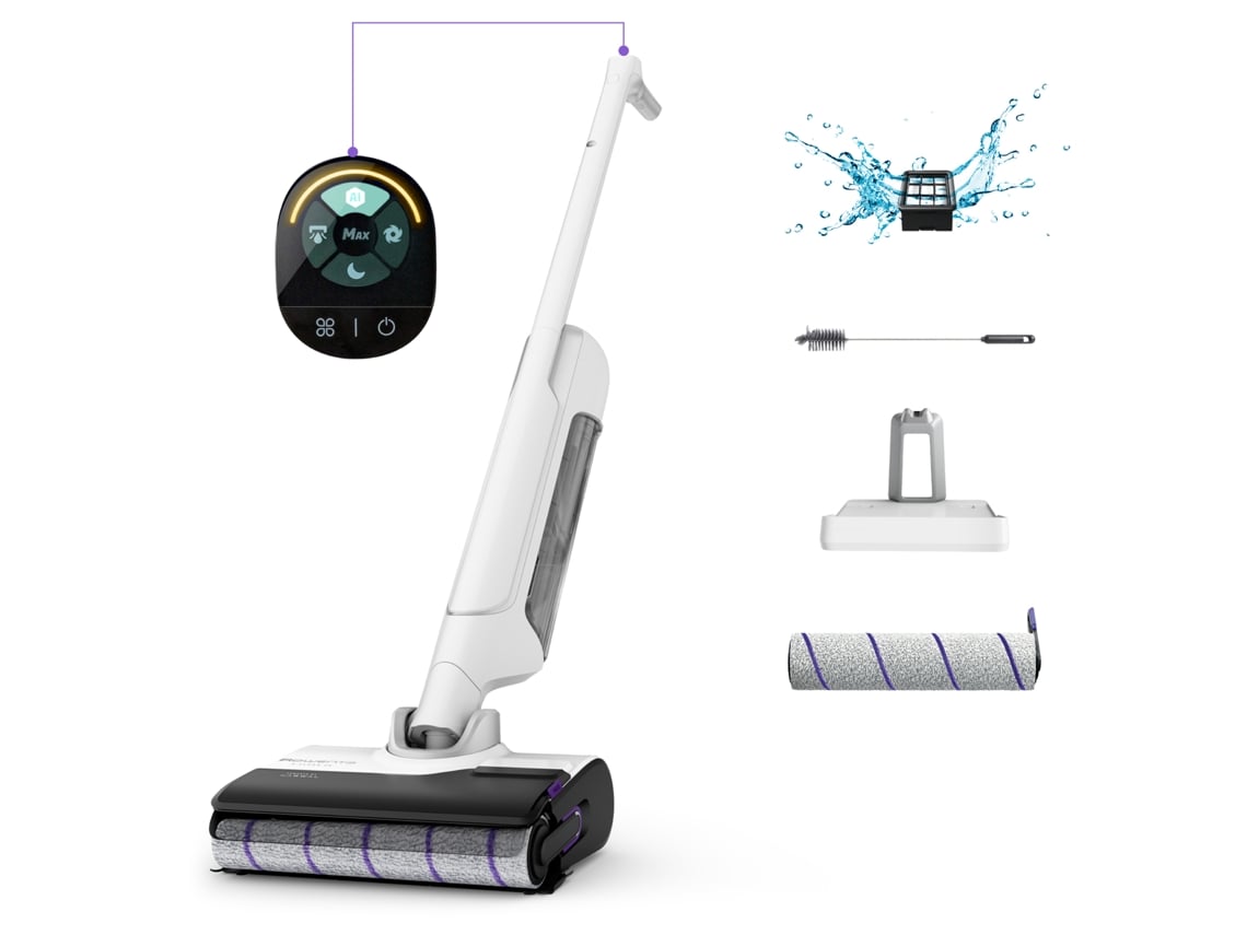 Máquina de Limpeza ROWENTA X-Clean 10 GZ7035WO | Lava e Aspira | Sistema autolimpeza e autosecagem (Autonomia 60 min - Branco)