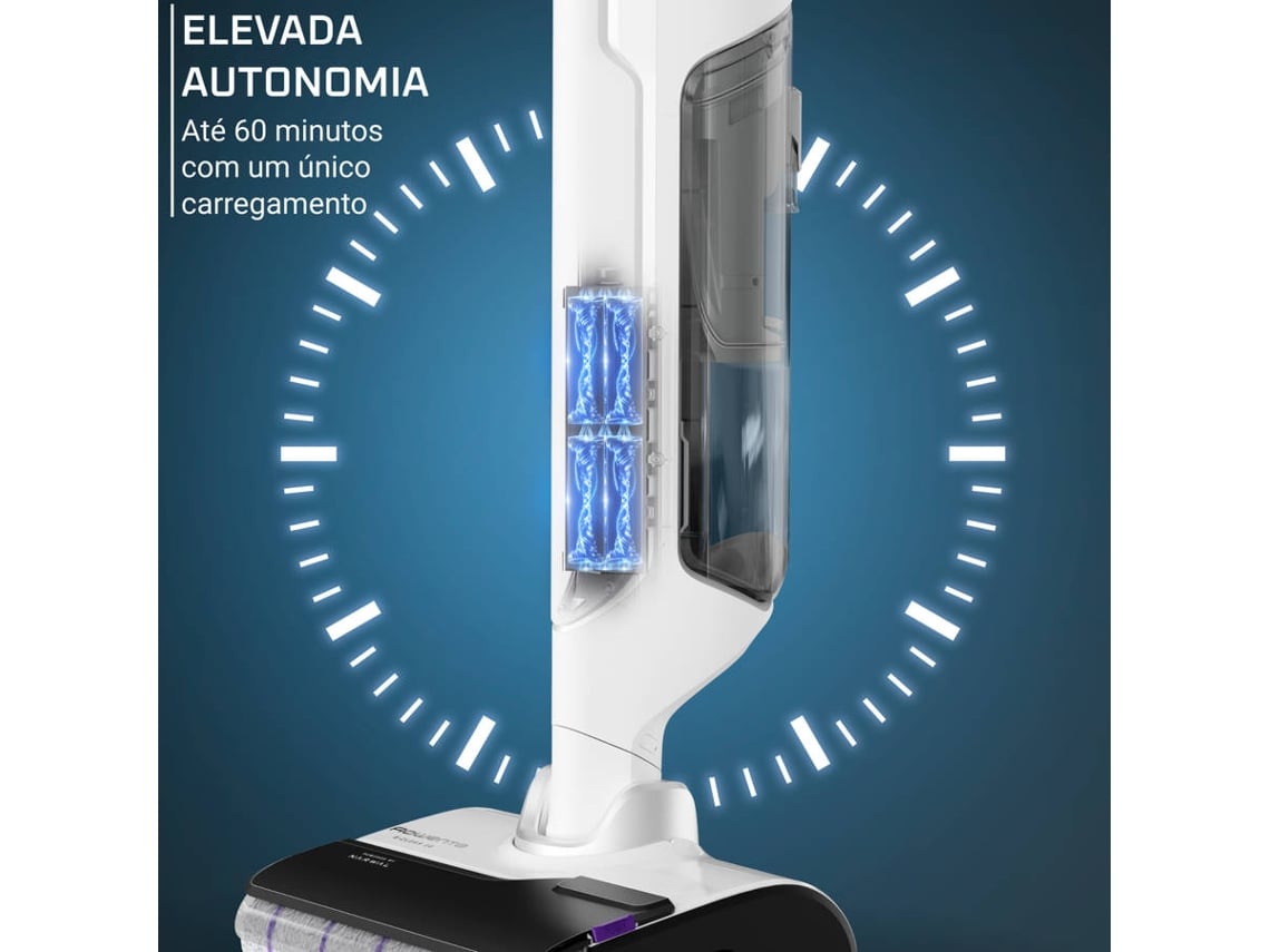 Máquina de Limpeza ROWENTA X-Clean 10 GZ7035WO | Lava e Aspira | Sistema autolimpeza e autosecagem (Autonomia 60 min - Branco)