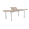 Mesa extensível madeira sintética e alumínio 156220X90 cm branco Naterial Clara
