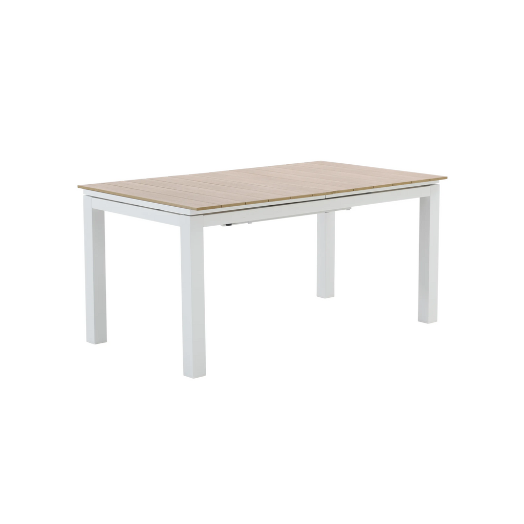 Mesa extensível madeira sintética e alumínio 156220X90 cm branco Naterial Clara