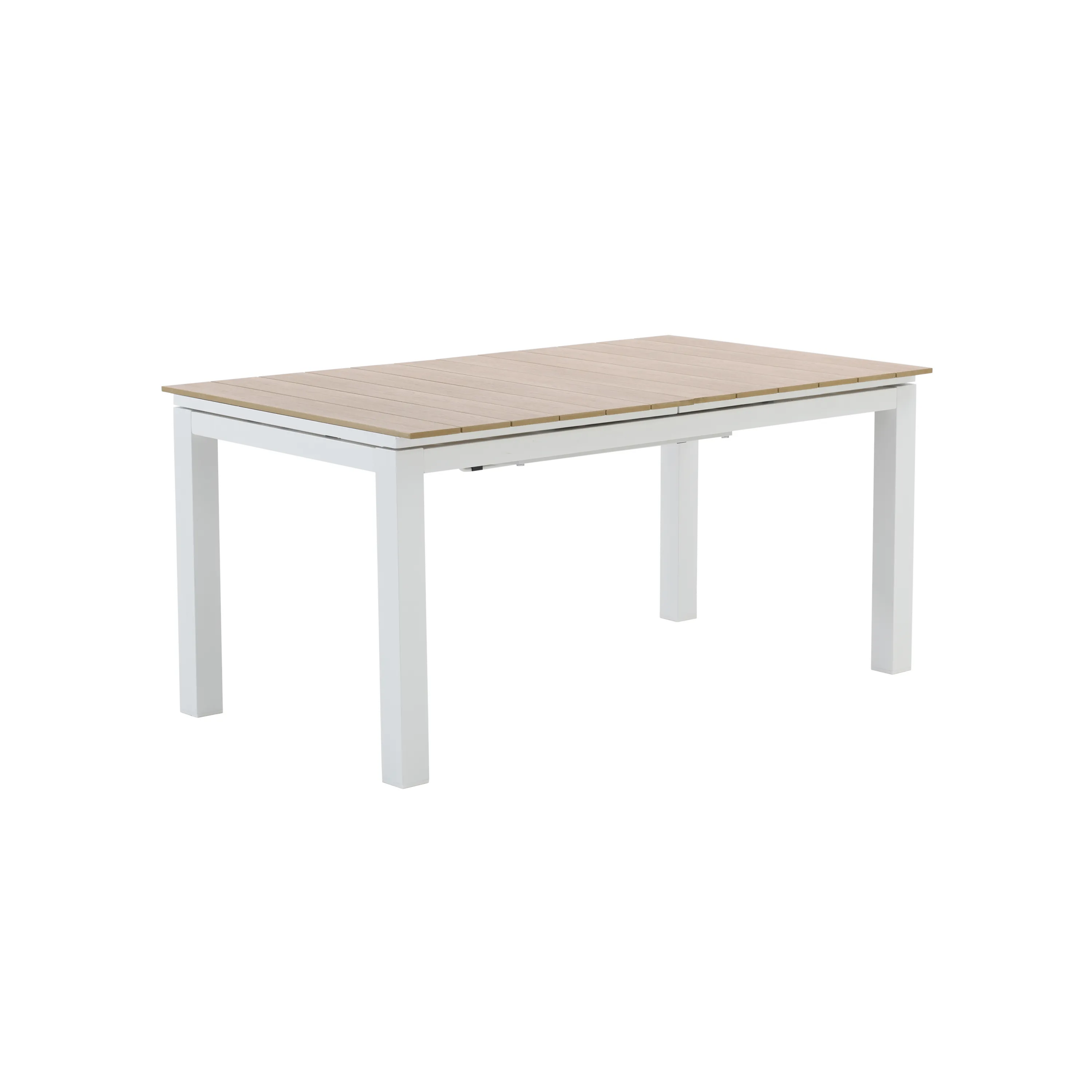 Mesa extensível madeira sintética e alumínio 156220X90 cm branco Naterial Clara