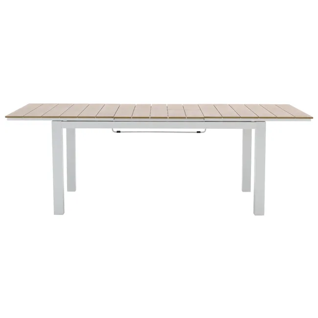 Mesa extensível madeira sintética e alumínio 156220X90 cm branco Naterial Clara