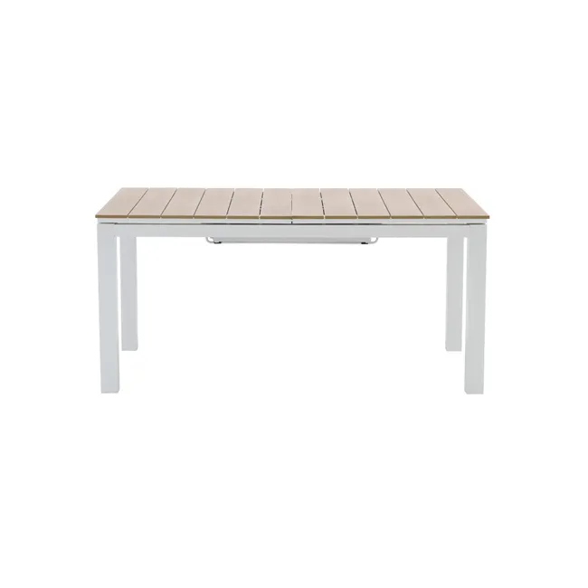 Mesa extensível madeira sintética e alumínio 156220X90 cm branco Naterial Clara