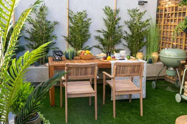 Mesa para jardim extensível 180240 cm castanho Naterial