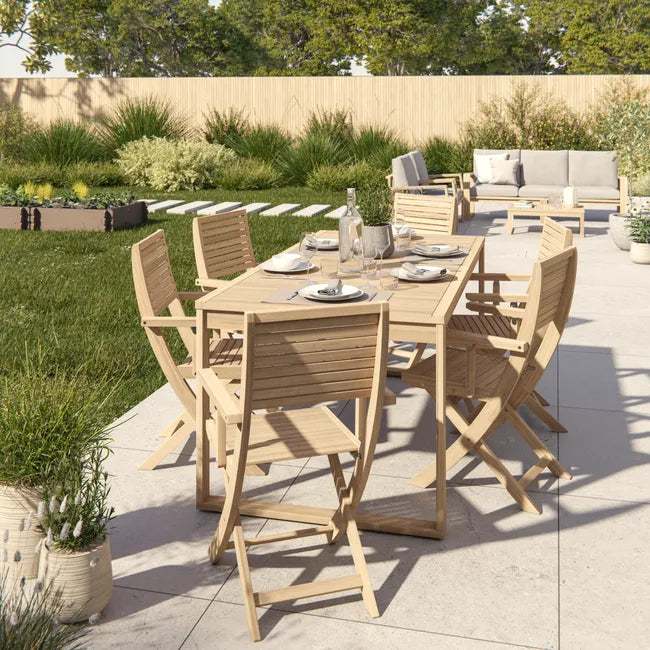 Mesa para jardim extensível 180240 cm castanho Naterial