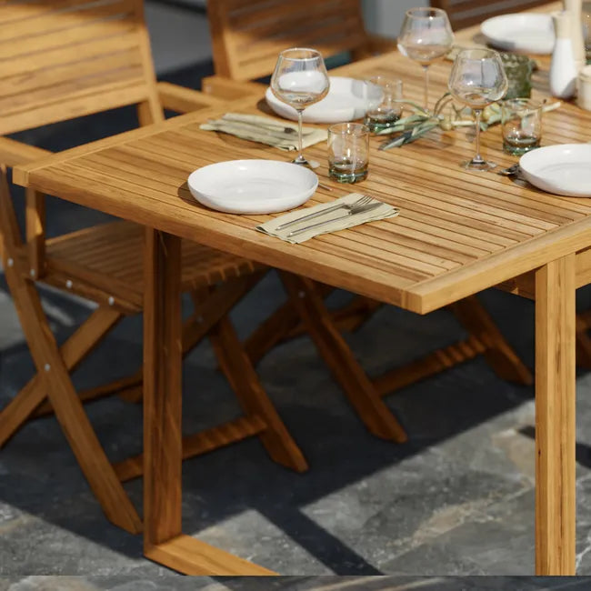 Mesa para jardim extensível 180240 cm castanho Naterial