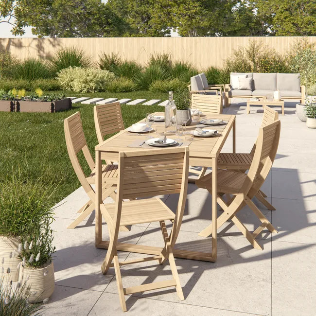 Mesa para jardim extensível 180240 cm castanho Naterial
