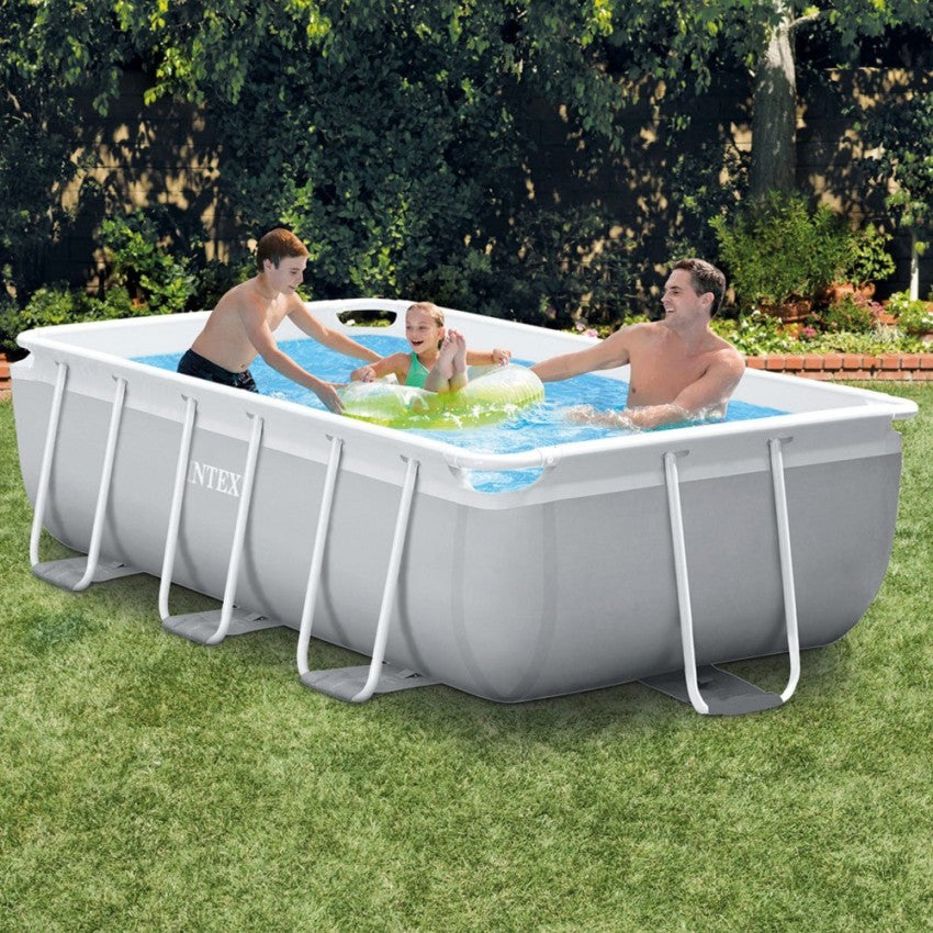 Pack de piscina desmontável retangular Prism Frame de 4 metros com 5 acessórios