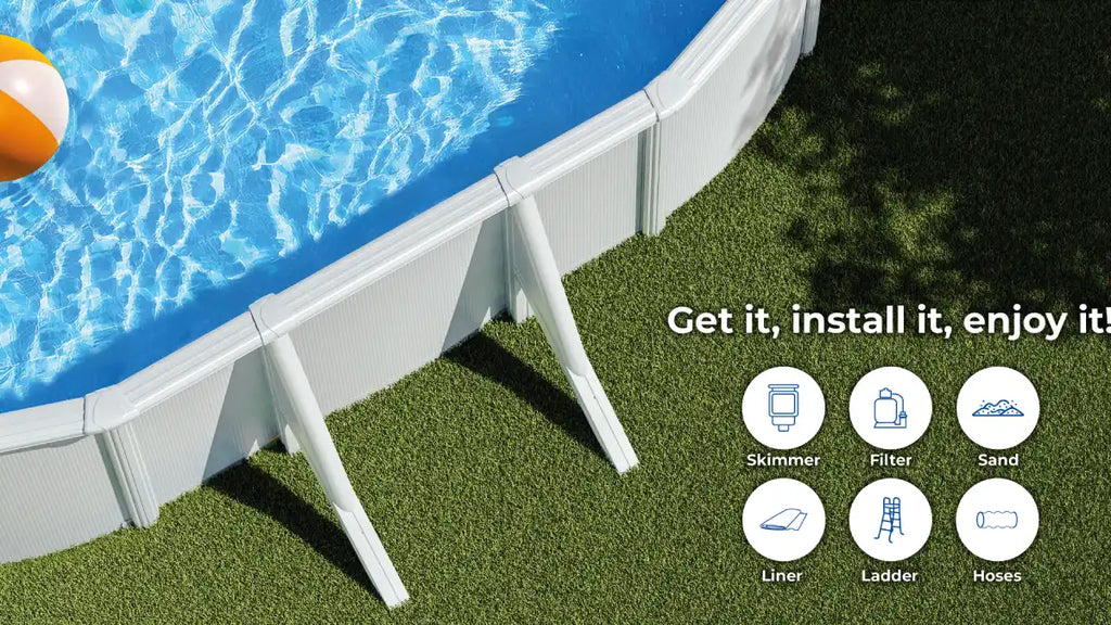 Piscina Gre Fidji Oval de Aço