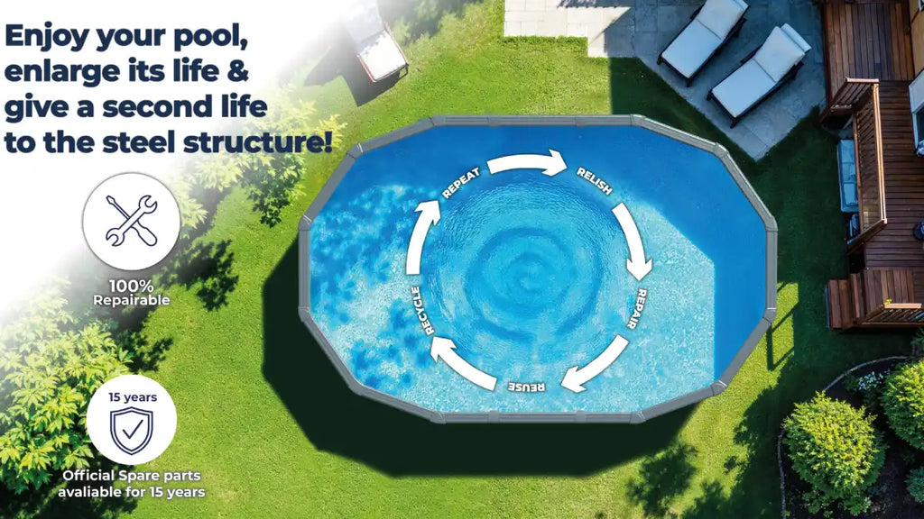 Piscina Gre Fidji Oval de Aço