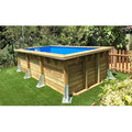 Piscina de madera Azura 4,50m X 2,50m x 1,26m con cubierta solar