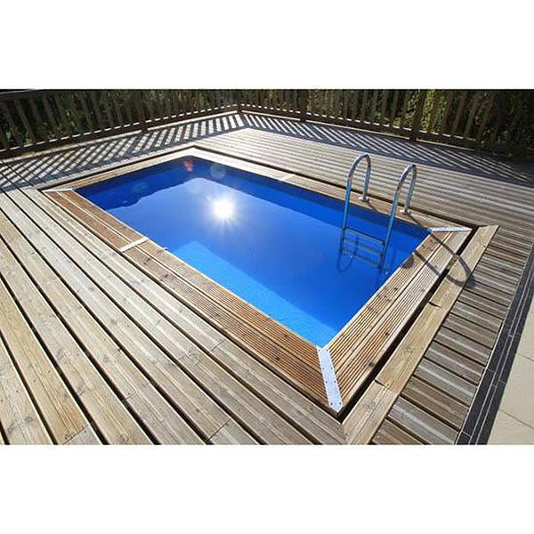 Piscina de madera Azura 4,50m X 2,50m x 1,26m con cubierta solar