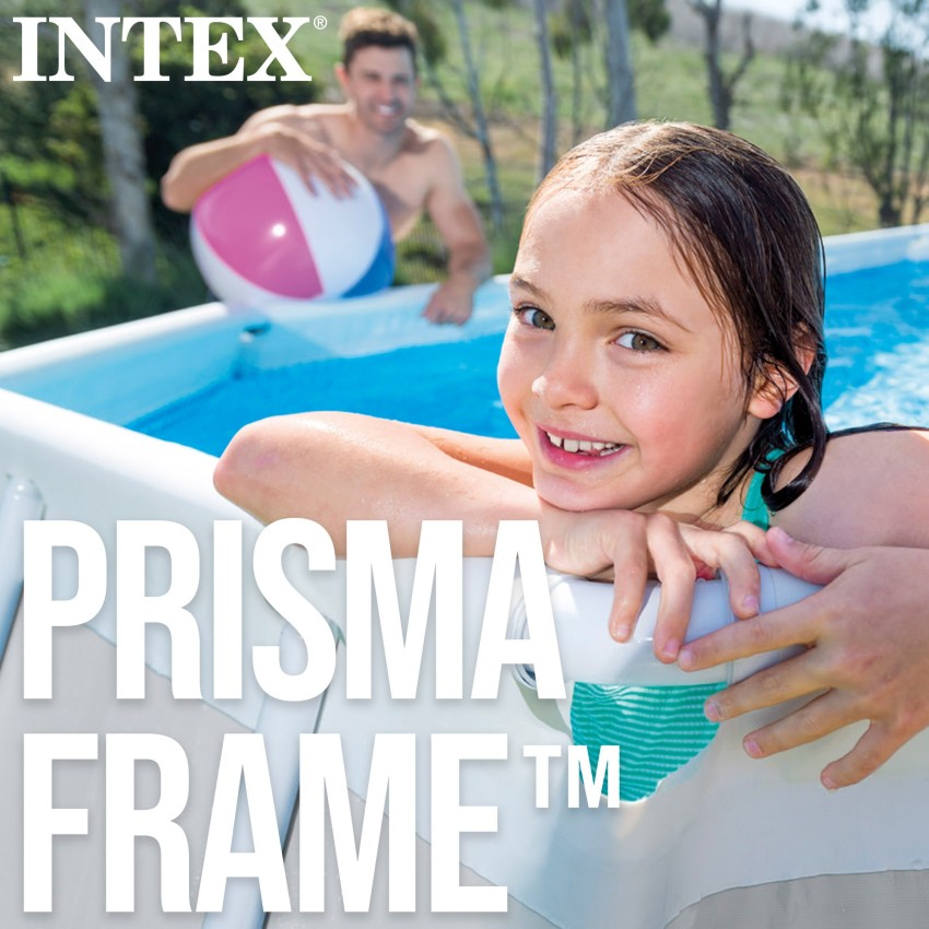 Piscina desmontável retangular INTEX Prism Frame 4 metros + bomba